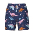 thumbnail image 4 of Lsque Mens Swim Trunks Dinosaur Pattern - Bathing Suit Compression Liner - Beach Swim Shorts Swimwear - (S-3XL) - Stretch Quick Dry -3X-Large, 4 of 9