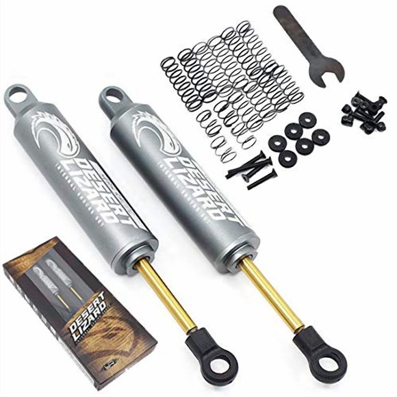 Yeah Racing 90mm Desert Lizard Two Stage Internal Spring Damper Pair Gun Metal for 1/10 Crawler #DDL-090GM