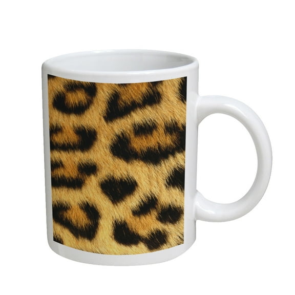 KuzmarK Coffee Cup Mug 11 Ounce - Leopard