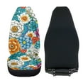 thumbnail image 4 of Uorisanigo Car Seat Cover for Cars SUV Trucks, 2 PCS Fluffy Colorful Flower Print Auto Seat Covers Front Seats Only, Car Interior Accessories, Universal Fit & Breathable, 4 of 7
