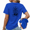 1-Blue, variant on Ladies Double-Sided Bird Graphic T-Shirt Small Front Logo Large Back Silhouette Print Tee Round Neck Short Sleeve Casual Top