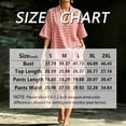 thumbnail image 2 of Morttic Women's V-Neck Short Sleeve Top & Wide Leg Shorts Striped 2 Piece Set – Fashionable Summer Outfit for Daily & Vacation Blue，XXL, 2 of 2