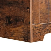 HomGarden 30'' Wooden Toy Chest 150L Large MDF Child Storage Box Cabinet Rustic Brown