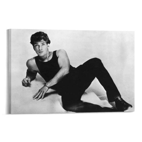 Patrick Swayze Canvas Poster Wall Art Poster Scroll Canvas Painting Picture Living Room Decor Home 20x30inch(50x75cm)