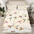 thumbnail image 2 of Erosebridal Hummingbird Full Sheet Sets, Botanical Leaves Bedding, Lightweight, 2 of 6