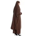thumbnail image 4 of Hauts à Manches Longues pour Femmes Robe Abaya Modeste à Capuche Chauve-Souris Couleur Unie 2 Couleurs, 4 of 8