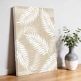 Cream Fronds Canvas Wall Art for Living Room, Rustic Beige Leaf Plant ...