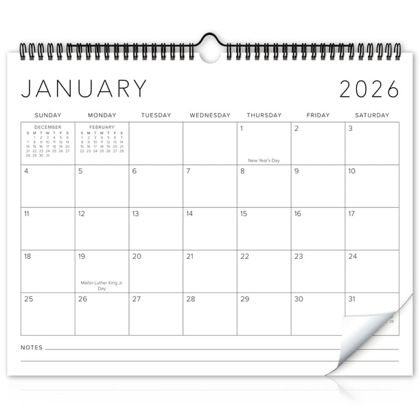 Calendario de pared ZICOTO 2026-2027 37 x 29 cm, grande