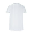 thumbnail image 5 of Vivianyo HD Short Sleeve Shirt for Men,Big Fashion Men Casual Zipper Stripe Long Sleeve Turndown Collar Blouse Shirt, 5 of 6