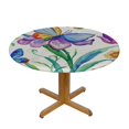 thumbnail image 3 of WYYP Flowers Butterfly Watercolor Painting Round Tablecloth Washable for Home Kitchen Outdoor Decoration 100% Polyester Fiber Outdoor Picnic Camping and Indoor Kitchen Dining Party White, 3 of 8
