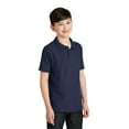 thumbnail image 4 of Port Authority Youth Silk Touch Polo-M (Navy), 4 of 6