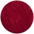 thumbnail image 3 of SAFAVIEH Milan Harlow Solid Plush Shag Area Rug, Red, 3' x 3' Round - Modern Design, Red, Non-Shedding & Easy Cleaning, Ultra Plush Thick Pile, Ideal for Living Room, Bedroom, 3 of 13