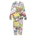 thumbnail image 3 of Hello Kitty Unisex Onesie Pajamas Zipper Jumpsuit Hooded One Piece Sleepwear for Family Mens Womens, 3 of 7