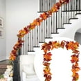 thumbnail image 2 of Fall Garland Maple Leaf, 5.7Ft/Piece Hanging Vine Garland Artificial Autumn Foliage Garland Thanksgiving Decor for Home Wedding Fireplace Party Christmas, 2 of 7