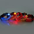 thumbnail image 2 of Flmtop Collier pour Animaux de Compagnie Collier de Sécurité Lumière de Nuit Motif Léopard LED Sangle de Cou Rouge, 2 of 8