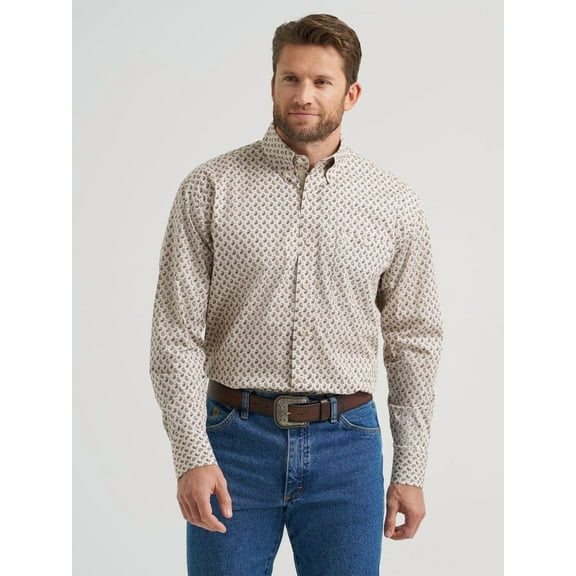Wrangler Mens George Strait Stone Paisley Shirt