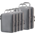 thumbnail image 1 of SHIQI-Compression Packing Cube 6 set, Waterproof Mesh Travel Luggage Packing Organizer Accessories,2 Sizes 2L+4M Expandable Packing Cubes(No mesh Grey), 1 of 4