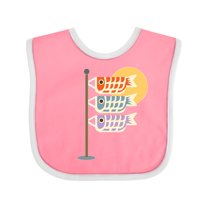 Inktastic Japanese Carp Fish Flags Boys or Girls Baby Bib