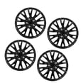 thumbnail image 1 of KFFKFF Hubcaps Wheel Covers, 16 Inch Set of 4 Wheel Rim Cover Hubcaps OEM Replacement, R16 Size Snap On Car Hub Caps, Universal 20-Spoke ABS Tire Rim Caps, Gloss Black, 1 of 9