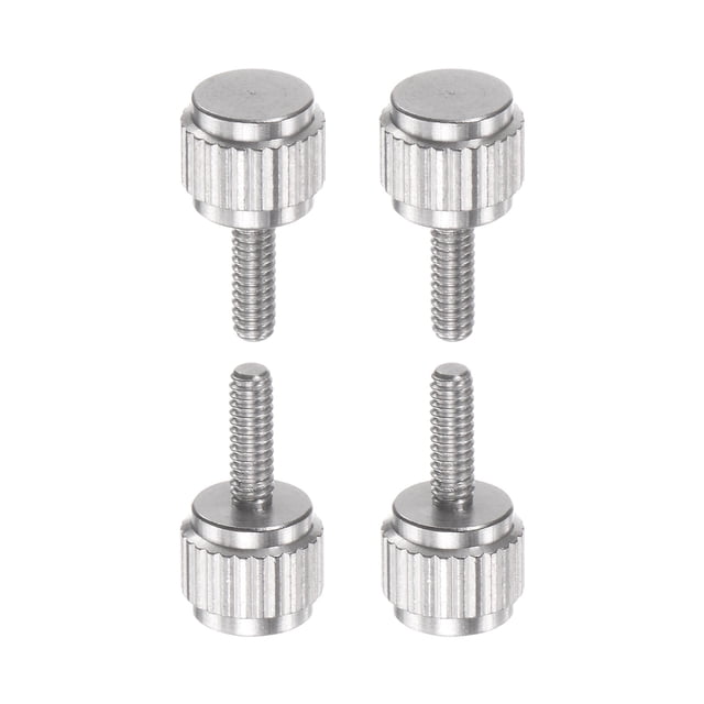 Unique Bargains 4pcs Ronde Tête Plate Moleté Pouce M2x6mm Main Serrage Vis Filetées Boulons de Bouton pour Vernier Étriers