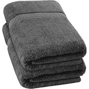 Utopia Towels - Luxurious Jumbo Bath Sheet (35 x 70 Inches, Grey) - 600 GSM 100% Ring Spun Cotton Highly Absorbent and Quick Dry Extra Large Bath Towel - Super Soft Hotel Quality Towel (2-