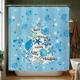 thumbnail image 3 of Coastal Christmas Decorations Shower Curtain Christmas Tree Snowflake Starfish Seashell Ocean Beach Themed Bath Curtain Sets Winter Xmas Home Decorations 71x71 Inch, 3 of 6