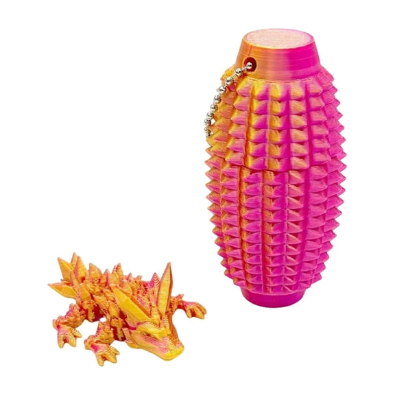 Eosunjian Spiky Roller Fidget Toy Pain Stimulating Fidget Toy Spiky Grippie Stim Fidget Toy Articulated Dragon Hand Massager Keychain for Stress for Office