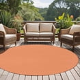 thumbnail image 4 of Pure Tangerine Round Area Rug 7 FT, Non Slip Living Room Area Carpet, Simple Solid Color Washable Soft Circular Rug Non-Shedding Floor Carpet for Bedside Office Play Room Classroom, 4 of 9