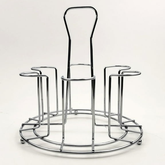 Hariumiu Kitchen Cup Drying Rack, Cup Drying Stand 6 Protective Hooks, Metal Cup Mug Organizer, Countertop Cup Holder for Bottle, Glass, Mug