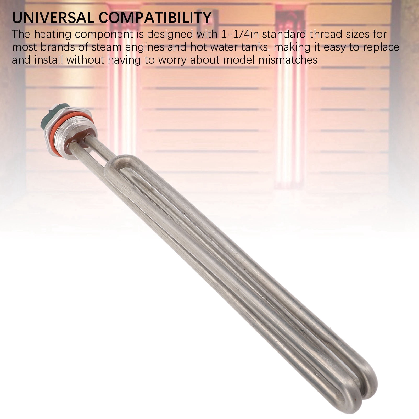 Rupoun Electric Water Heater Heating Component Replacement Universal 1-1/4 inch / 3.17 cm Thread Tube 3000W 230V Immersion Submersible Parts