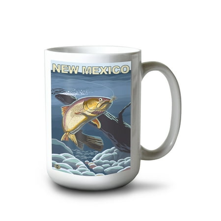 

15 fl oz Ceramic Mug Cutthroat Trout Fishing New Mexico Dishwasher & Microwave Safe