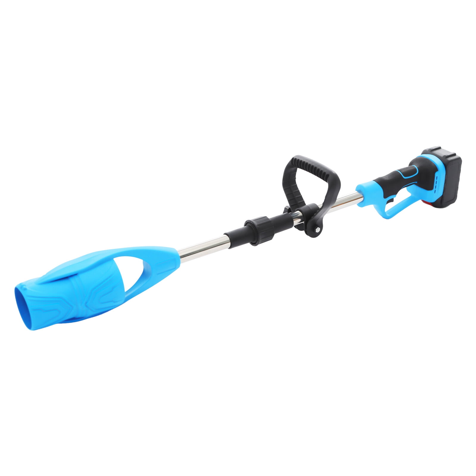 ToppiJoy 400W Leaf Blower Cordless, Lithium Battery Powered Leaf Blower, Electric Handheld Sweeper with Auxiliary Handle, for Lawn Care (Blue+Black)