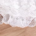 thumbnail image 6 of NOLDARES Infant Baby Girl Basic Ruffle Short Sleeve Cotton Romper Bodysuit Tops Clothes Cute Toddler Outfits for Girls(White,3-6 Months), 6 of 8