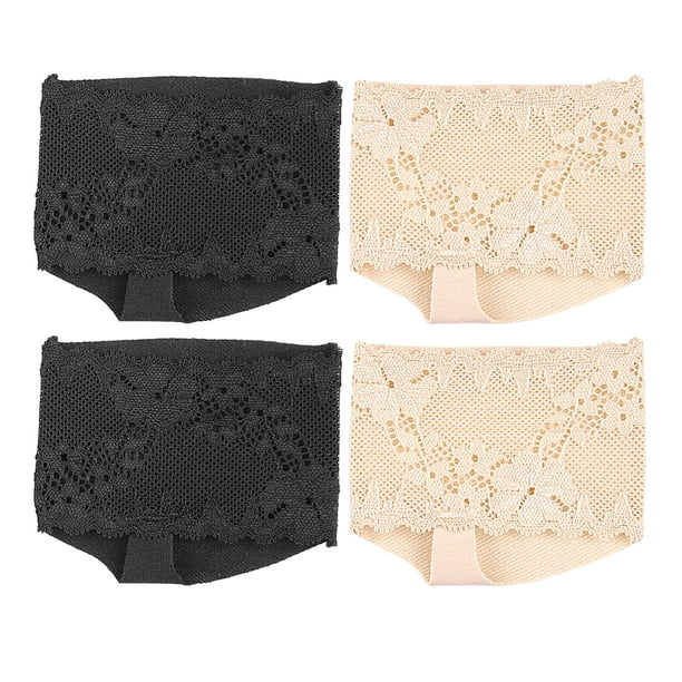 2 pares de calcetines de punta abierta para mujer, de encaje, antideslizantes, transpirables y cómodos, para tacones altos, sandalias y zapatos planos.
