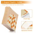 thumbnail image 5 of Yayeee Napkin Holder for Table Set of 2 Kitchen Paper Tissue Organization, Orange Checkered Pattern, 5 of 8
