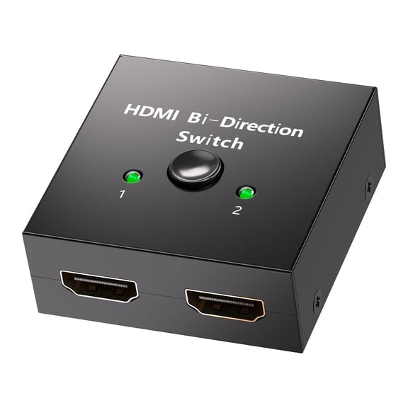 2 Port Bi-Directional HDMI Manual Switcher 1 In 2 Out / 2 In 1 Out, Ultra HD 4K@30Hz 1080P 3D HDCP Pass Through HDMI Signal Distributor Switch