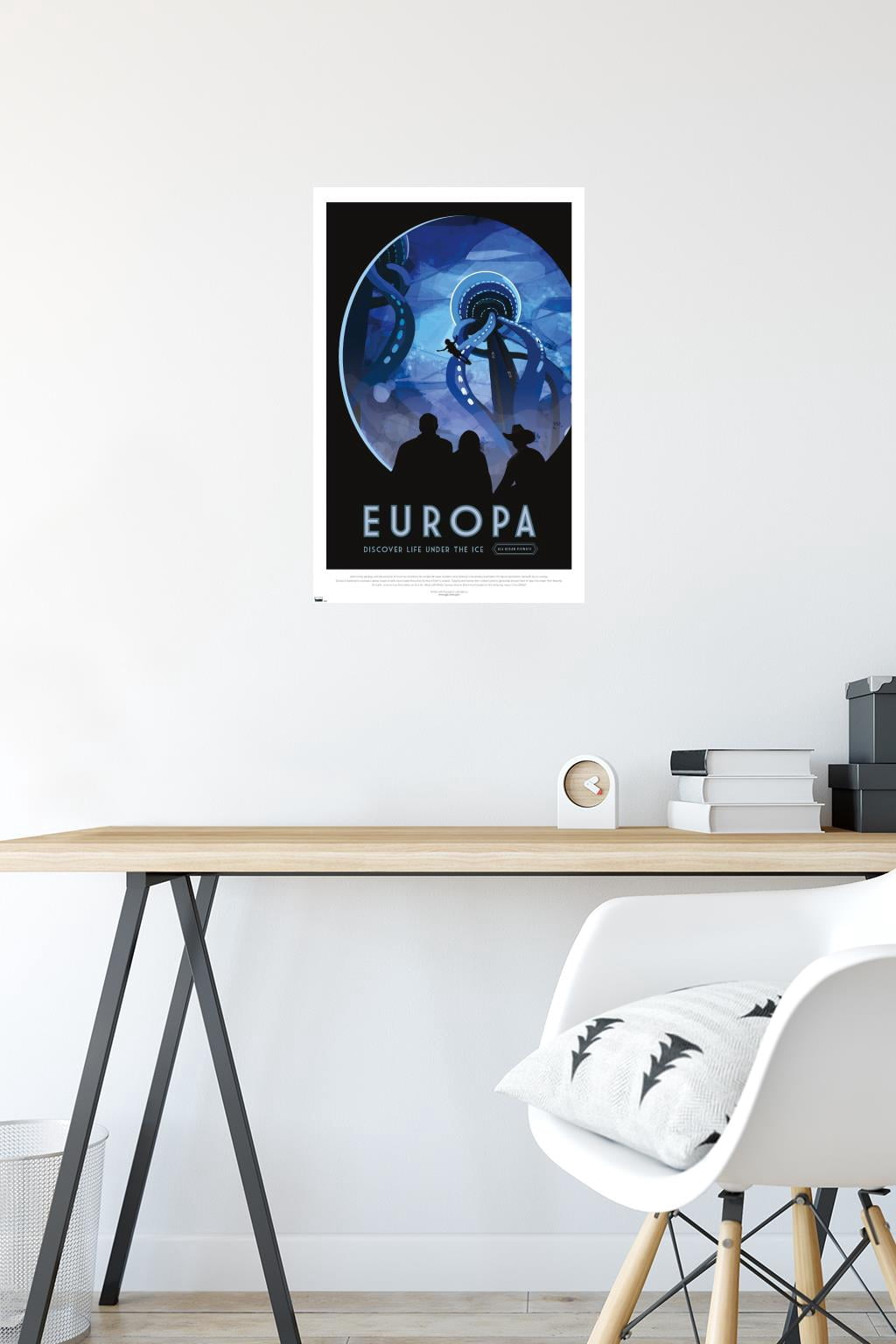 NASA - Europa Travel Poster Wall Poster, 14.725" x 22.375"