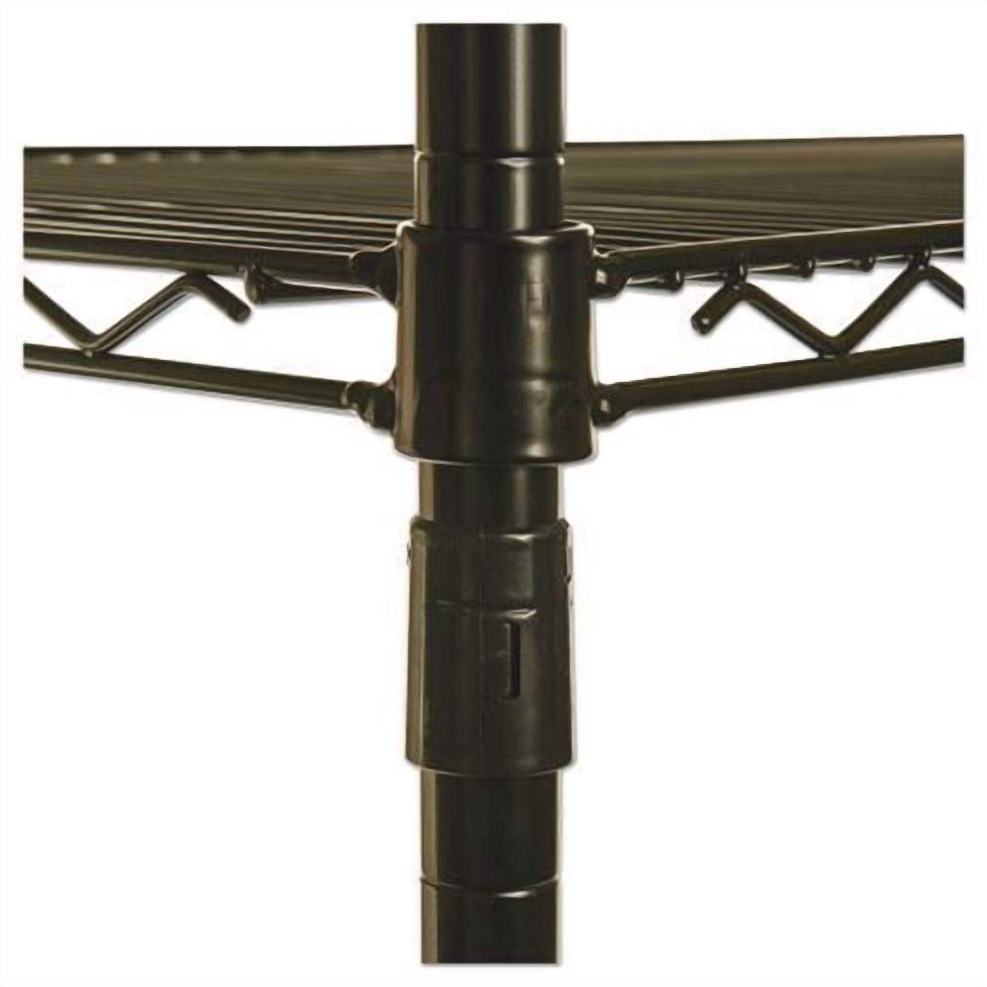Alera NSF Certified Industrial Four-Shelf Wire Shelving Kit, 36w x 18d x 72h, Black