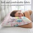 thumbnail image 5 of Easter Pillow Covers King, Spring Watercolor Bunny Eggs Flowers Pink Plaid Soft Brushed Microfiber Breathable Throw Pillow Covers, Decorative Pillowcase with Zipper for Couch Sofa Bedroom 20"x36", 5 of 9