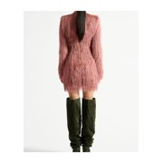 Balmain Textured Pink Mini Dress With Structured Shoulders (Women's)