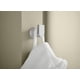 thumbnail image 2 of Percha de ropa para bata o toalla moderna cromada para cocina o baño, color chapado en cromo, 2 of 10