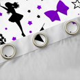 thumbnail image 4 of Manfei Purple Cheerleader Black Out Curtains For Kids,Cute Stars Bow Print Curtains Pack of 2 (42x63 Each) For Girls, 4 of 7