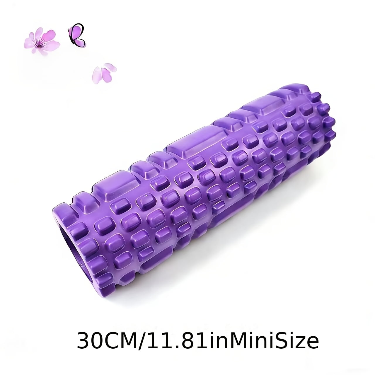 1 EVA Foam Roller Yoga Stick | Purple Deep Tissue Massage Roller for Back and Leg Muscle Exercise and Flexibility Improvement