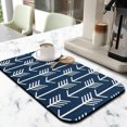 thumbnail image 2 of 2 Pack Washable Rubber Bohemian Vintage Floral Dish Drying Mats for Kitchen Counter Home Large Coffee Bar Pad Accessories and Decor for Utensils Stemware (2pcs 19.5''x12''), 2 of 6
