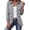 Gray, variant on Dzrciro Jackets for Women, Long Sleeve Lapel Open Front Double Breasted Tops with Ruffle Trim, Daily Fall Work Commute Outerwear S‑3XL