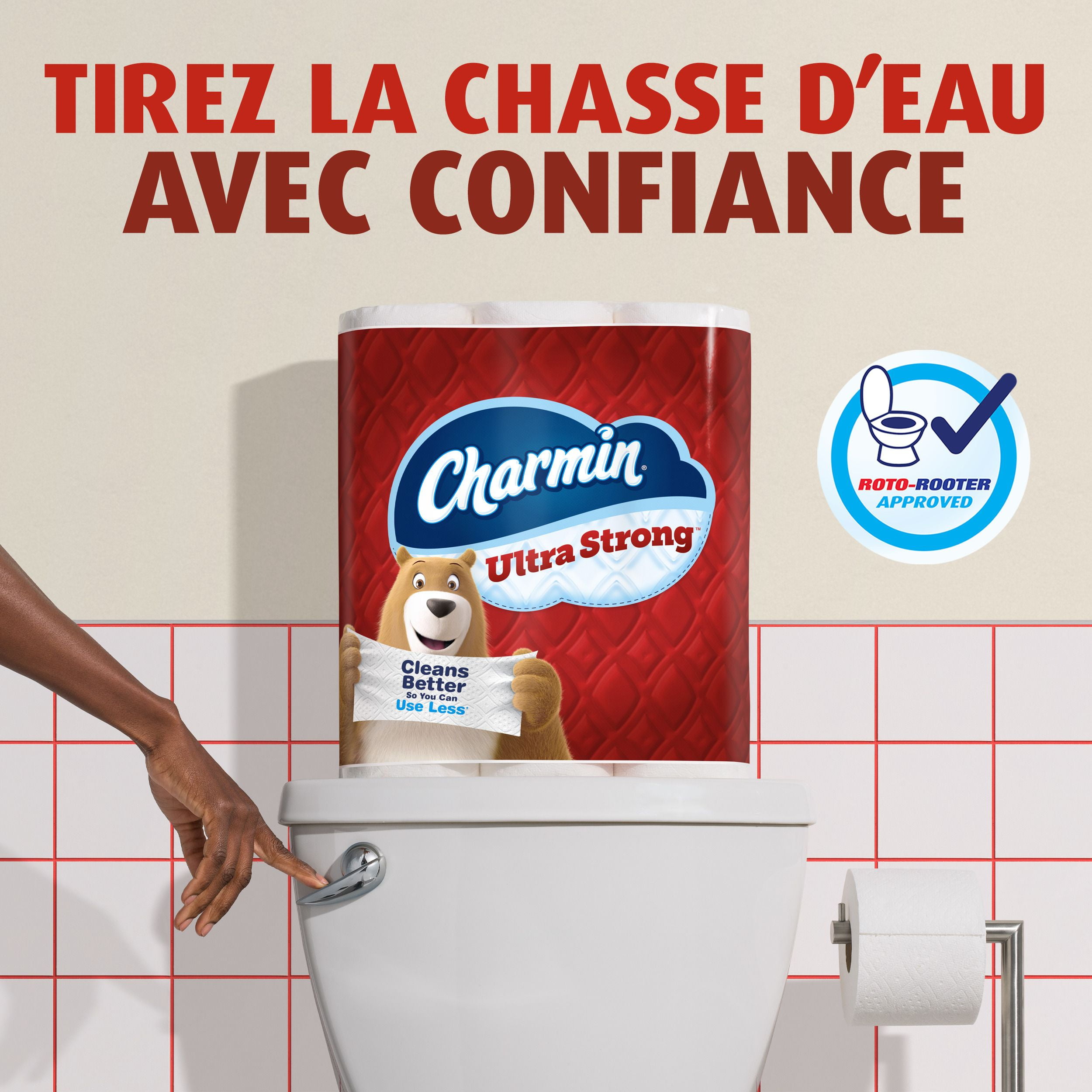 Charmin Toilet Paper Ultra Strong, 30 Triple Rolls = 90 Regular Rolls, 2-ply Bath Tissue, 30CT