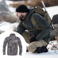 thumbnail image 2 of Chaqueta de exterior para hombre, 3 en 4 para desplazamientos al aire libre, además de forro polar y chaqueta gruesa resistente al viento y cálida para fuerzas especiales, pitón negro, XL, 2 of 5