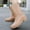 Brown, variant on Women's Mid-Calf Rain Boots, Fall Winter Waterproof Non-Slip Design Outdoor Shoes Brown 6
