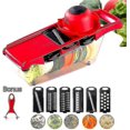 thumbnail image 1 of Vegetable Slicer Stainless Steel Mandolin Vegetable Cutter 6 Blades, 1 of 5