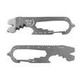 thumbnail image 2 of Nite Ize DoohicKey Plus Key Tool - Stainless Steel Carabiner 8-in-1 Multi Tool - Pocket Gadget with Screwdrivers, Bottle Opener, Ruler, Wrench, Bottle Opener & More - 3 Count (3 Pack), 2 of 8